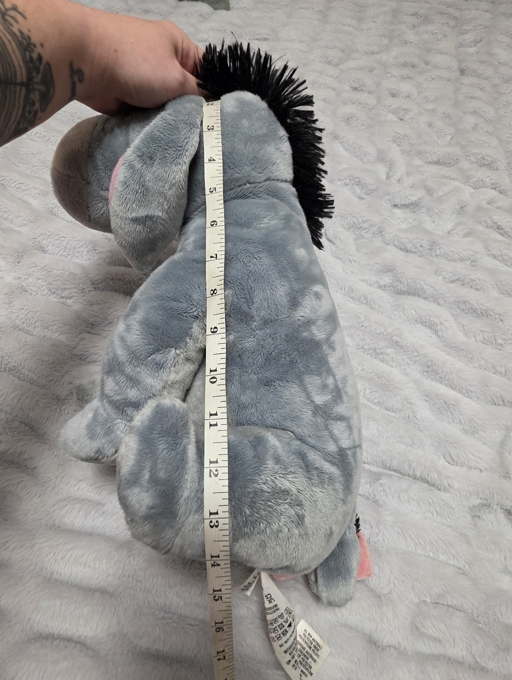 Disney Store Eeyore Plush Winnie The Pooh Grey Detachable Tail - Picture 8 of 12